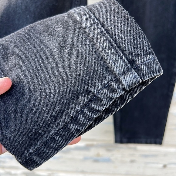 Vintage Levi's 512 Slim Fit Tapered Leg Black Cotton High Waist Mom Jeans H16 - Picture 6 of 12